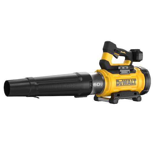 DEWALT 60V MAX Brushless Cordless Low-Noise Blower viewed from the front right side on white background