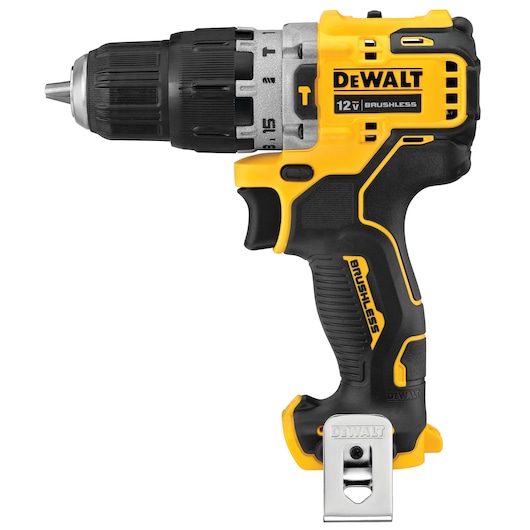 Profile of Brushless cordless hammer drill.