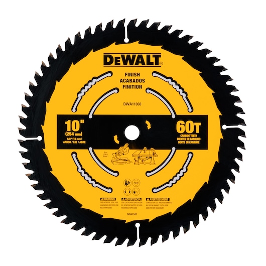 Profile of 60 tooth carbide tipped circular saw blade.