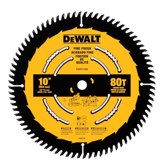 Profile of 80 tooth carbide tipped circular saw blade.