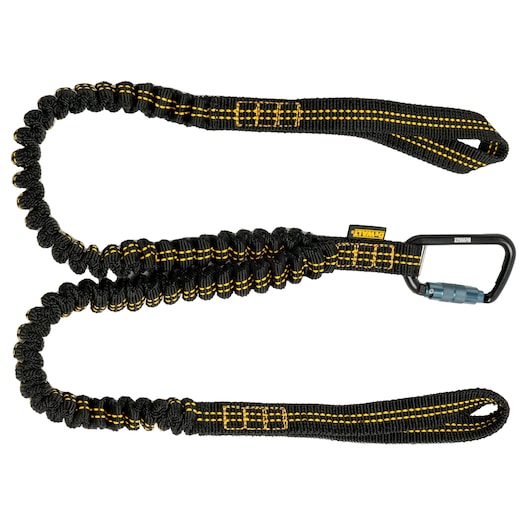 Front view of the DEWALT Twin Leg Tool Lanyard, 25 lb. capacity